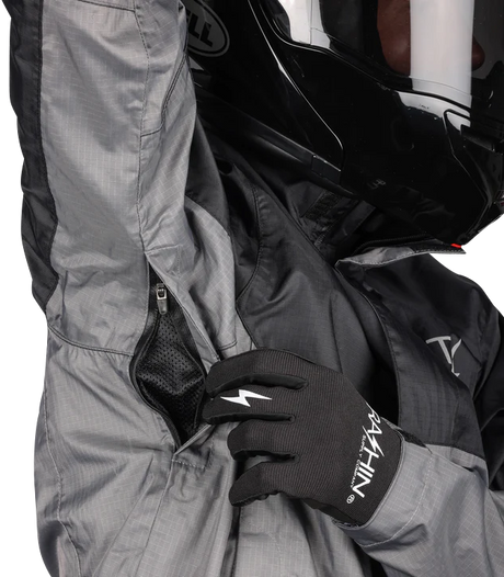 THRASHIN SUPPLY CO. Mission WP Rain Jacket - Black/Gray - Medium TMJ-11-09