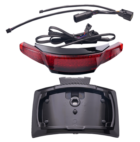 Ciro Taillight/License Plate Holder - Red Lens - Black 40374 - Cycle City Outdoors