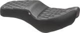 MUSTANG Squareback Seat - Black - Double Diamond - Rebel 300/500 '17-'23 84003