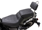 MUSTANG Squareback Sissy Bar Pad - Black - Diamond Stitch - Chief '22-'23 88206