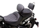 MUSTANG Touring Sissy Bar Pad - Standard - Black - Diamond Stitch - Chief '22-'23 88205