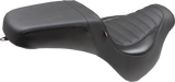 MUSTANG Squareback Seat - Black - Tuck-n-Roll - Fat Bob '18-'23 76005