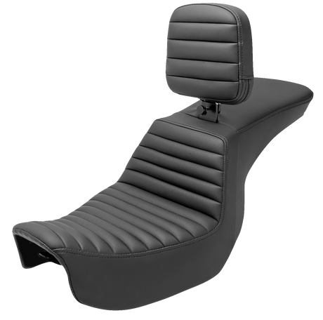 SADDLEMEN Tour Step-Up Seat - Rider Backrest - Tuck-n-Roll - Dyna '06-'17 806-04-191BR