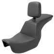SADDLEMEN Tour Step-Up Seat - Rider Backrest - Plain - Dyna '06-'17 806-04-194BR