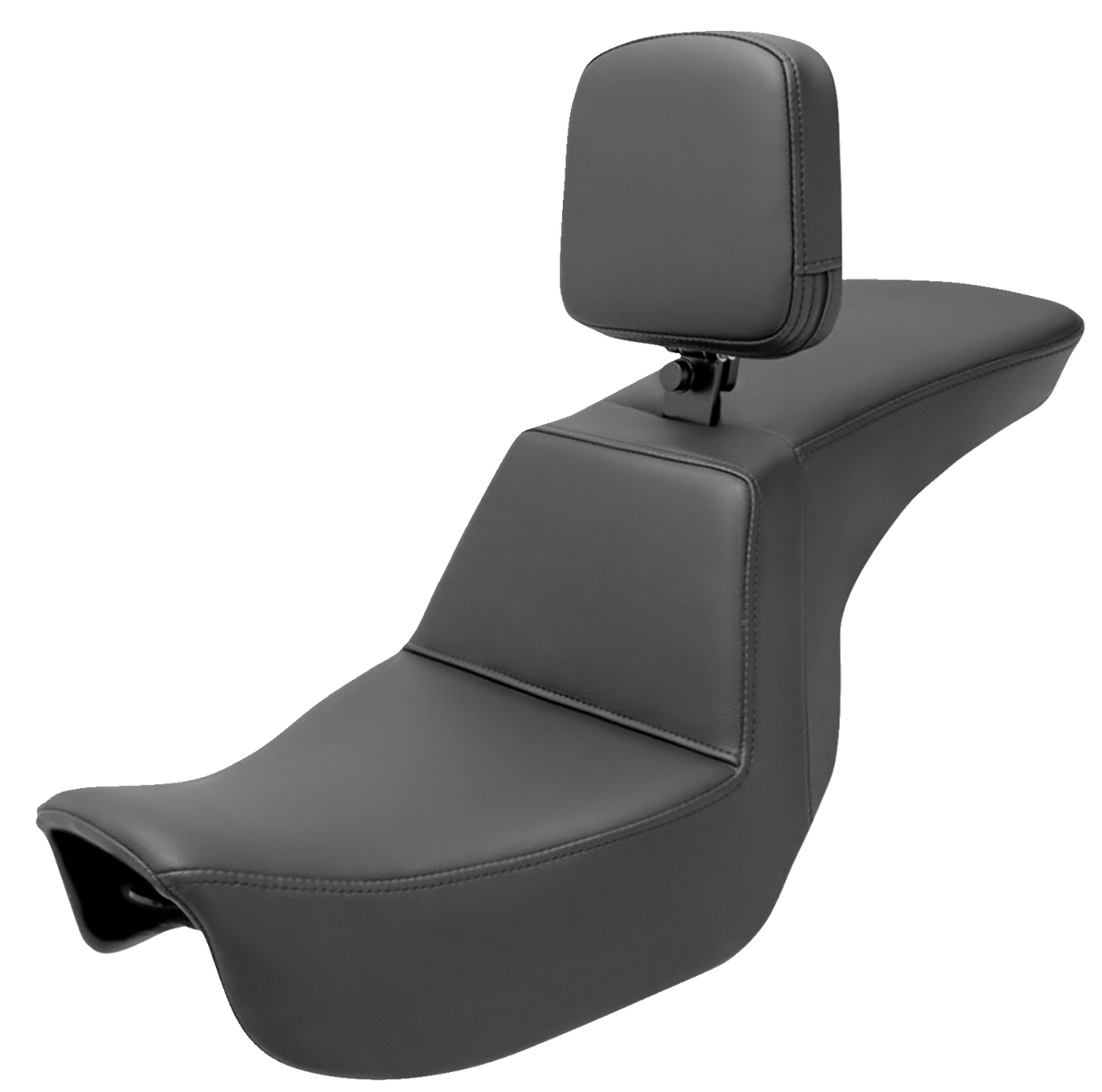 SADDLEMEN Tour Step-Up Seat - Rider Backrest - Plain - Dyna '06-'17 806-04-194BR
