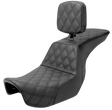 SADDLEMEN Tour Step-Up Seat - Rider Backrest - Full Lattice Stitch - Dyna '06-'17 806-04-195BR