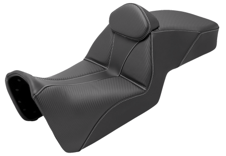 SADDLEMEN Adventure Tour Seat - Low - w/ Backrest - Black - Pan Am '21-'24 821-34-201BR