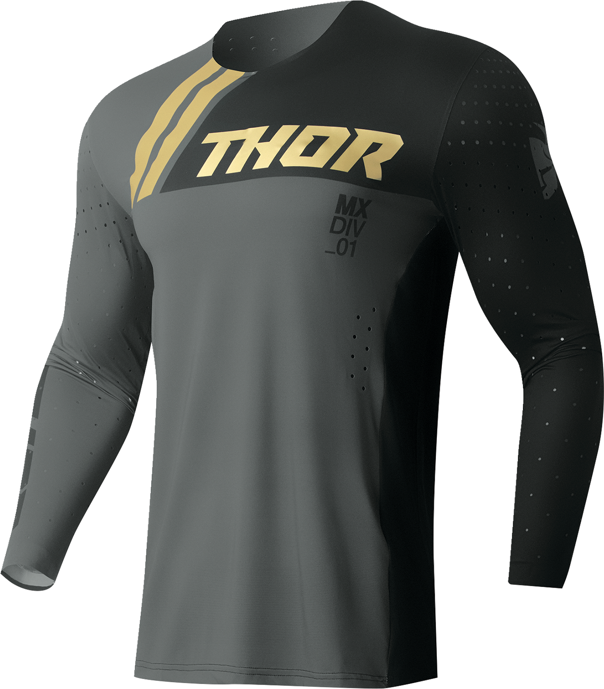 Thor Prime Drive Jersey - Black/Gray - Medium 2910-7467 - Cycle City Outdoors