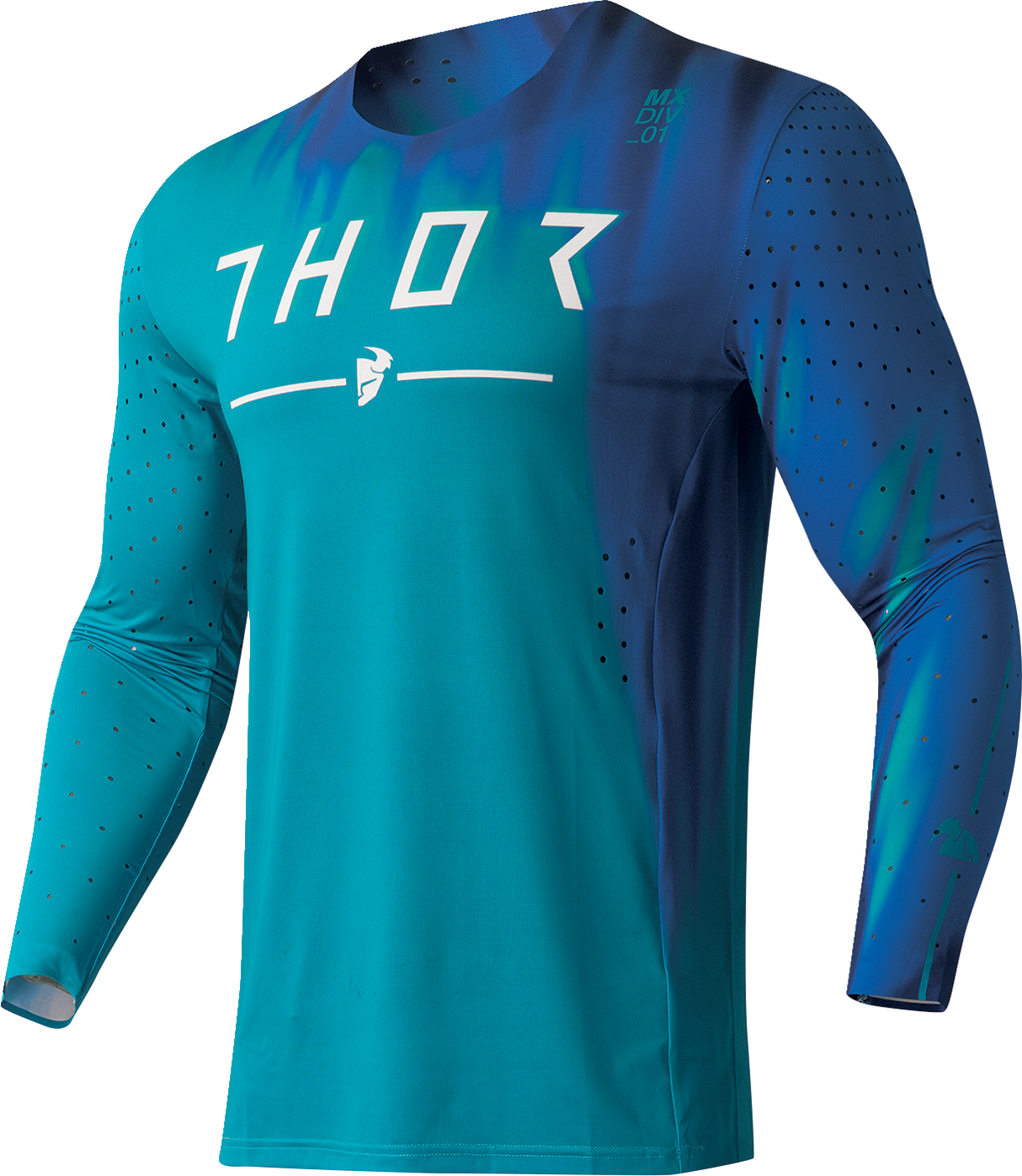 Thor Prime Freeze Jersey - Aqua/Navy - XL 2910-7459 - Cycle City Outdoors