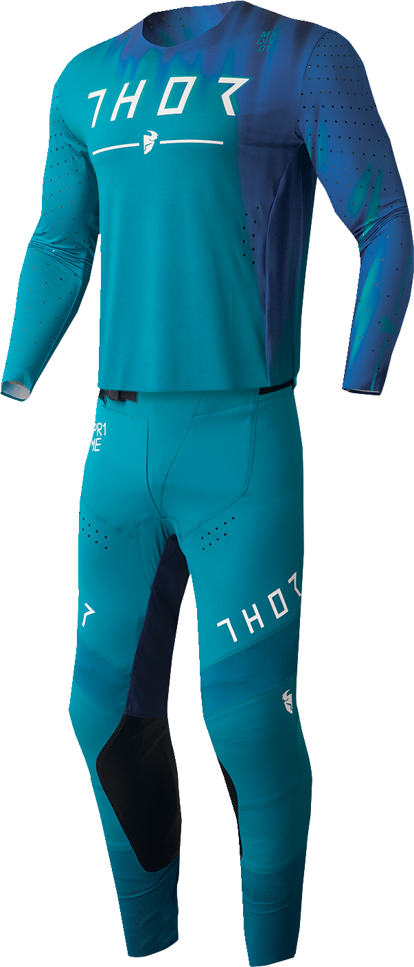 Thor Prime Freeze Jersey - Aqua/Navy - XL 2910-7459 - Cycle City Outdoors