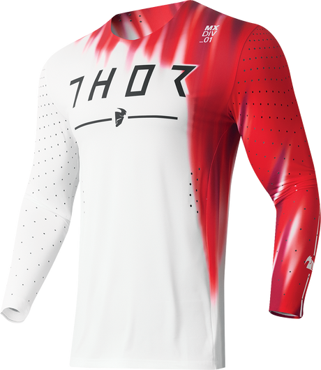 Thor Prime Freeze Jersey - White/Red - Large 2910-7463 - Cycle City Outdoors