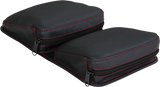 SHOW CHROME Kaliber Dash Pouch - Black with Red Stitching H44-4RED