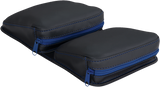 SHOW CHROME Kaliber Dash Pouch - Black with Blue Zipper H44-4ZBLUE