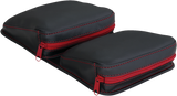 SHOW CHROME Kaliber Dash Pouch - Black with Red Zipper H44-4ZRED