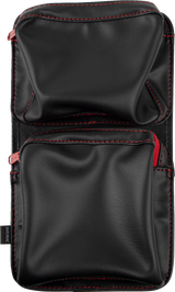 SHOW CHROME Kaliber Dash Pouch - Black with Red Zipper H44-4ZRED
