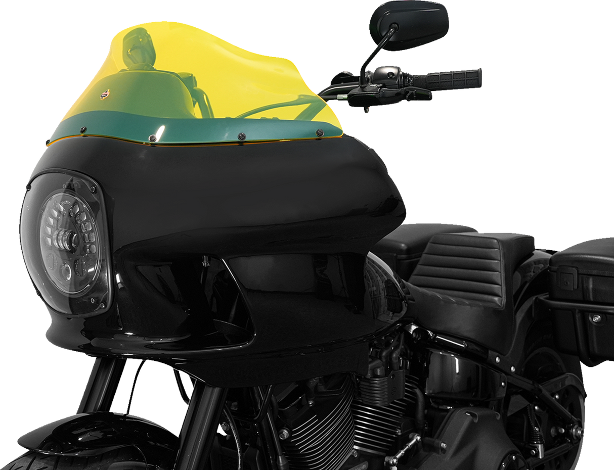 KLOCK WERKS Kolor Flare* Windshield - 9" - Yellow Ice - FXRP KWW-02-0609