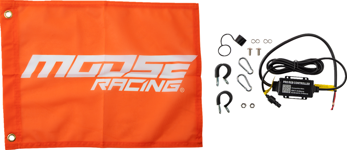 MOOSE RACING 3' Whip Light - RGB - Black SB-RGBBT-131-PU - Cycle City Outdoors