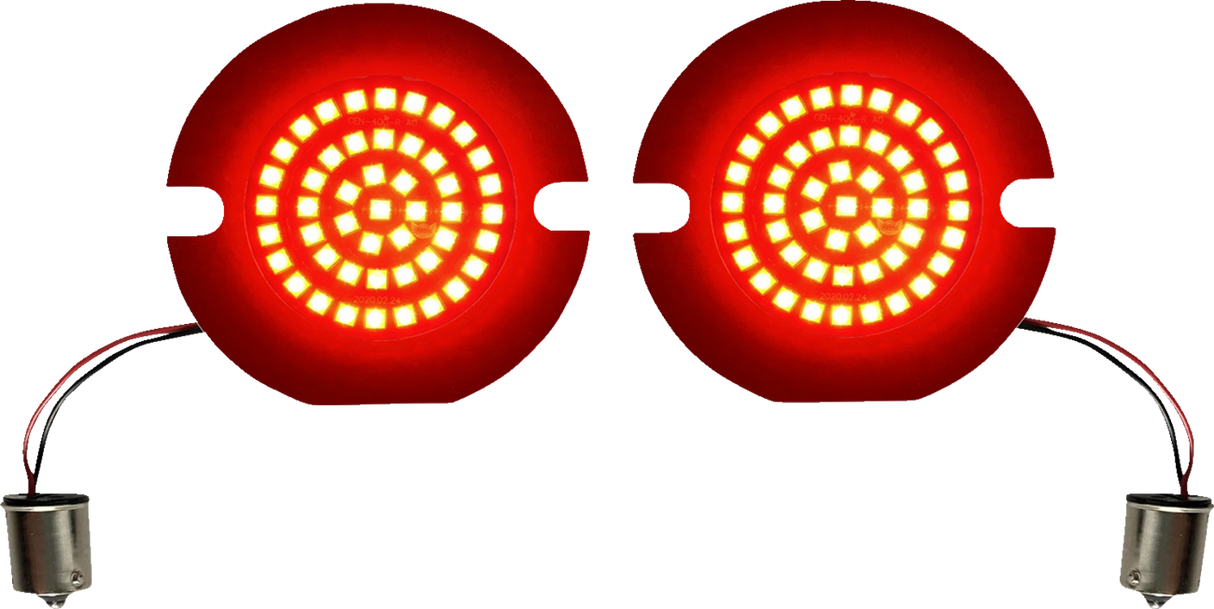 Custom Dynamics Turn Signal Insert - LED - Red - Flat GEN-4-R-1156-T - Cycle City Outdoors