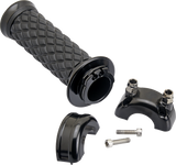BILTWELL Alumicore Grips - Custom - Black 6606-201-01