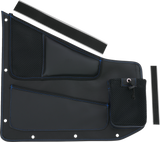 SHOW CHROME Kaliber Side Organizer - Driver and Passenger - Black w/ Blue Stitching H44-7BLU