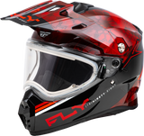 Trekker Cw Conceal Helmet Elec Shld Red/Black Lg - Cycle City Outdoors