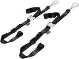 Powertye Mfg. 29622-SB Soft-Tye Tie-Down Straps - Cam Buckle - with Latch Hooks - 1-1/2" x 6' - Black