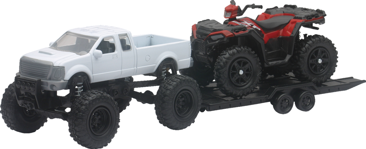 New Ray Toys Pick Up w/ Polaris Sportsman XP1000 - Black/White/Red 50086