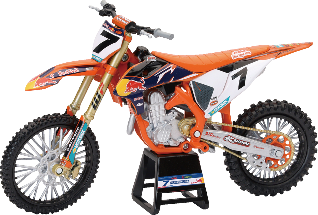 New Ray Toys Red Bull KTM 450 SX-F - Aaron Plessinger - 1:12 Scale - Orange/Black/White 58363