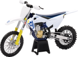 New Ray Toys Husqvarna FC450 2019 Bike - 1:12 Scale - White/Blue/Black 58153