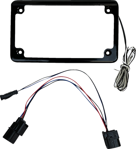 Custom Dynamics License Plate Frame - LED - w/ Tag Light - Black - SXS CD-LPF-TA - Cycle City Outdoors
