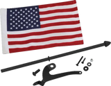 SHOW CHROME Flag Pole - Left - Black - Can-Am RT/F3 41-210LBK