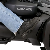 SHOW CHROME Adjustable Highway Peg - Satin Black with Contrast Cut - Can-Am 41-422