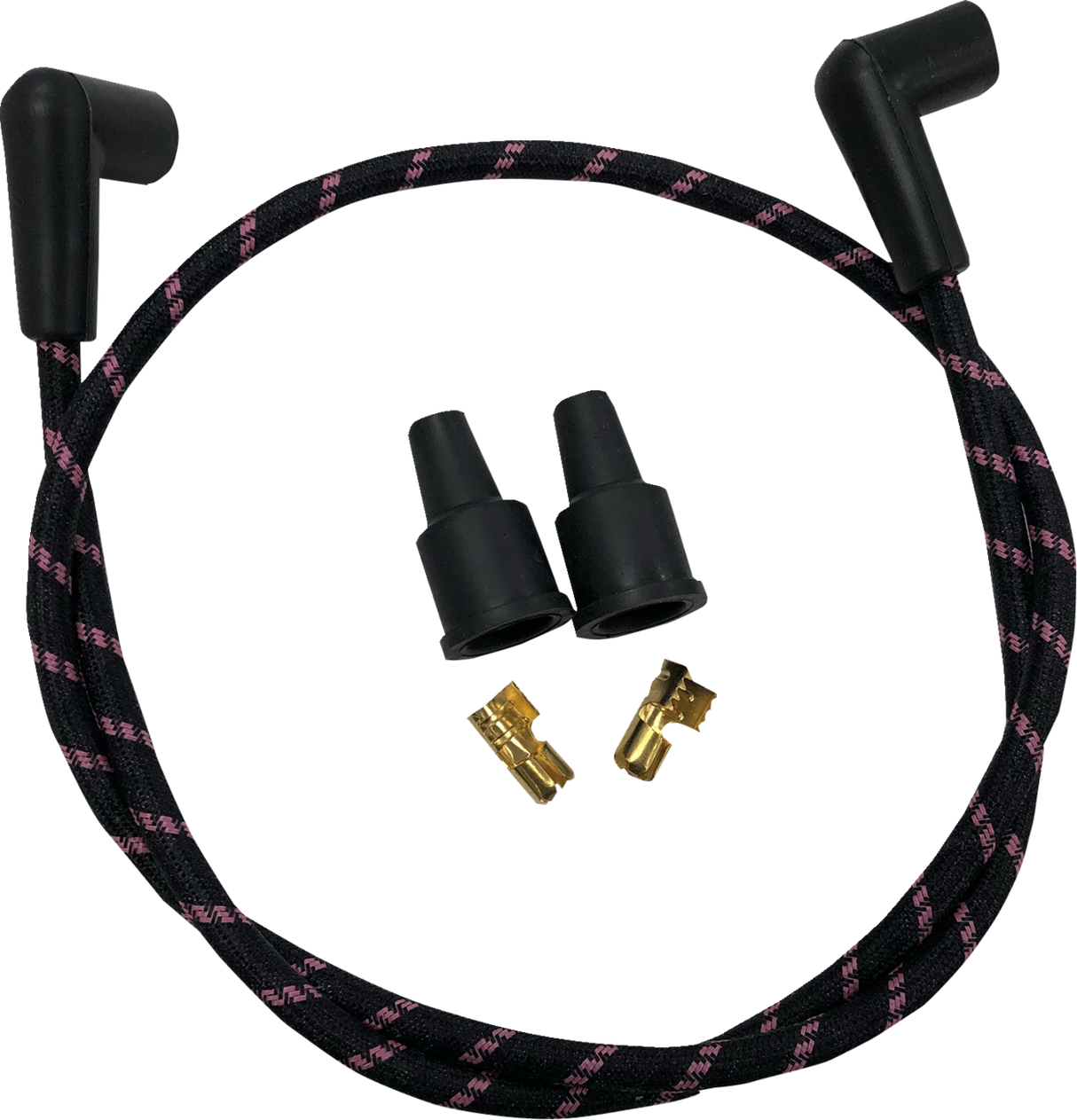 DRAG SPECIALTIES Plug Wires - Braided - Black/Pink 40170