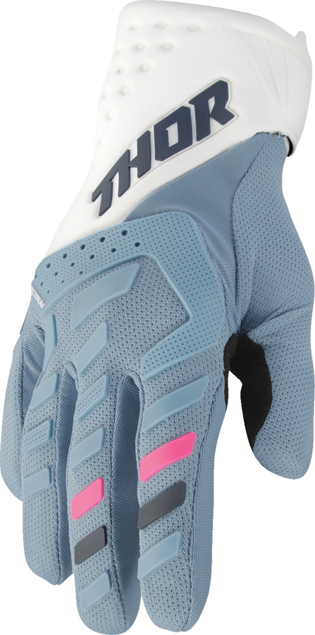 Thor Women's Spectrum Gloves - Starlight Blue/White - Large 3331-0266 - Cycle City Outdoors