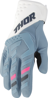 Thor Women's Spectrum Gloves - Starlight Blue/White - Large 3331-0266 - Cycle City Outdoors