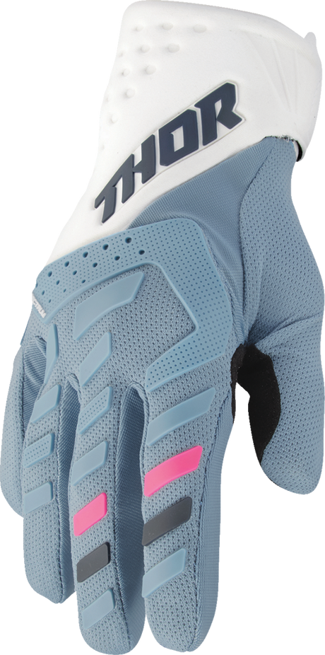 Thor Women's Spectrum Gloves - Starlight Blue/White - Large 3331-0266 - Cycle City Outdoors