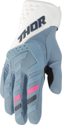 Thor Women's Spectrum Gloves - Starlight Blue/White - Large 3331-0266 - Cycle City Outdoors