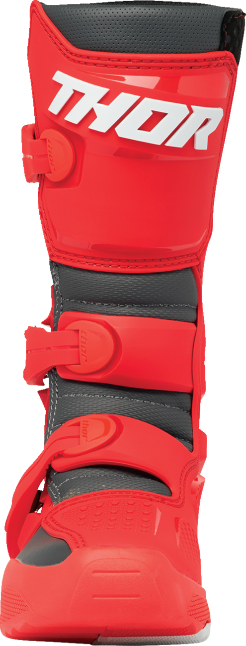 THOR Youth Blitz XR Boots - Red/Charcoal - Size 5 3411-0756