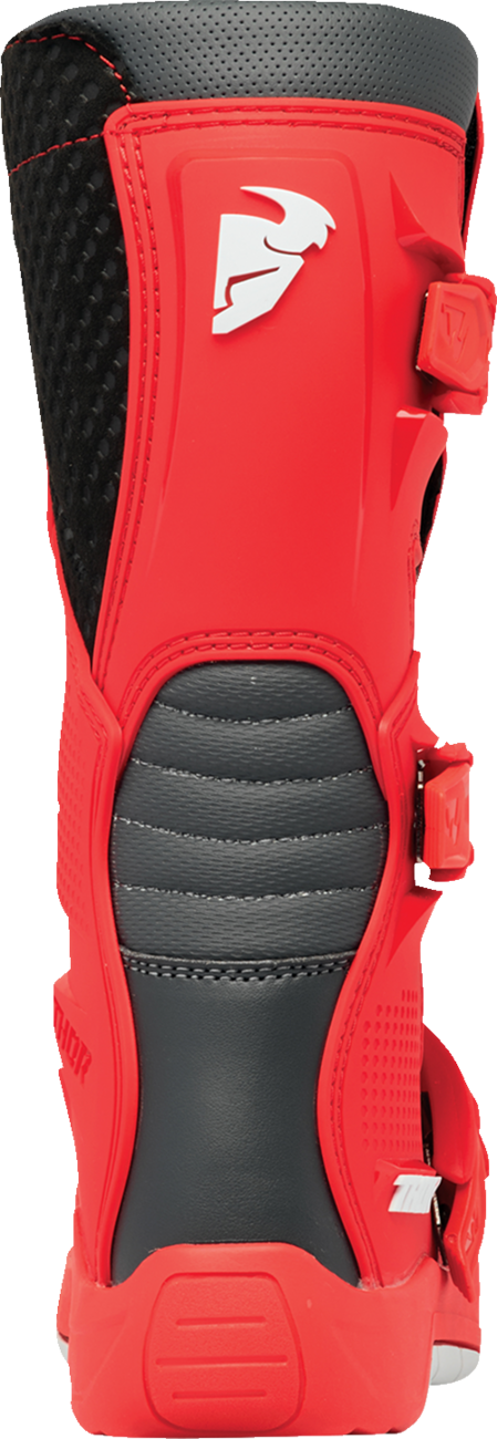 THOR Youth Blitz XR Boots - Red/Charcoal - Size 2 3411-0753