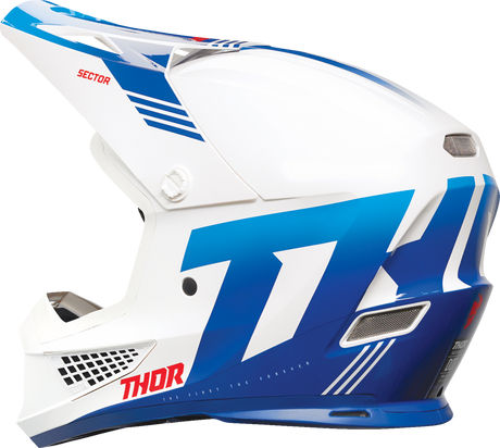 Thor Sector 2 Helmet - Carve - White/Blue - Small 0110-8130 - Cycle City Outdoors