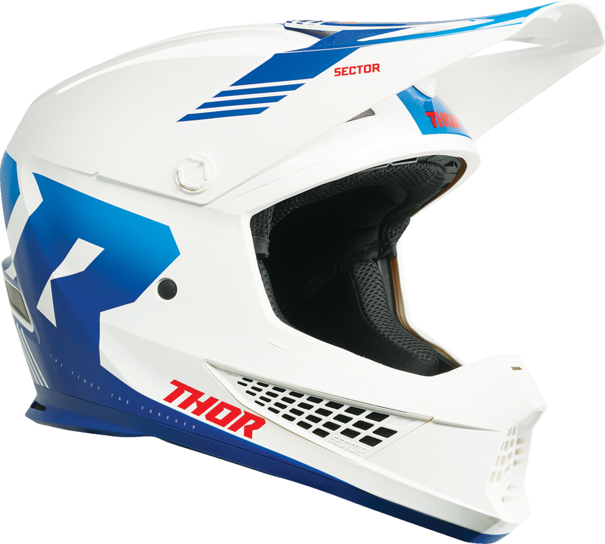Thor Sector 2 Helmet - Carve - White/Blue - Large 0110-8132 - Cycle City Outdoors