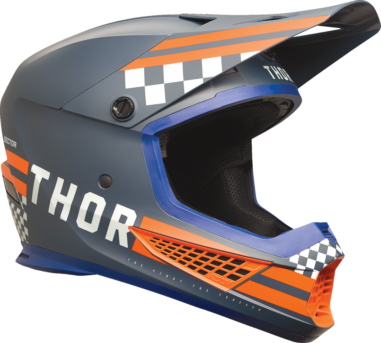 Thor Sector 2 Helmet - Combat - Midnight/Orange - Medium 0110-8139 - Cycle City Outdoors