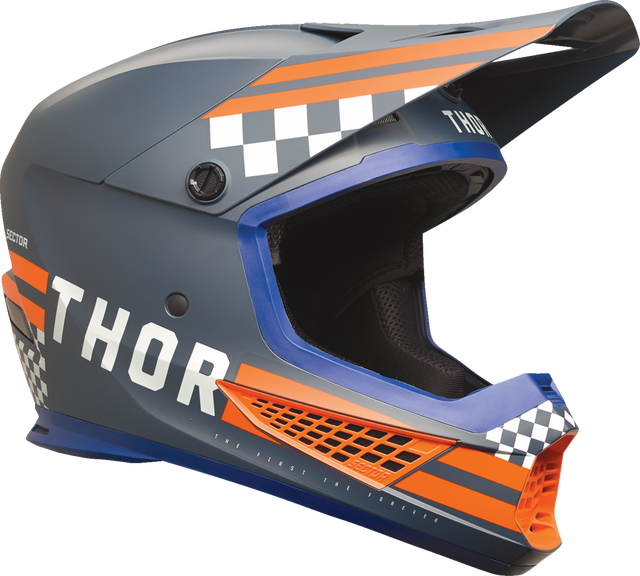 Thor Sector 2 Helmet - Combat - Midnight/Orange - Medium 0110-8139 - Cycle City Outdoors