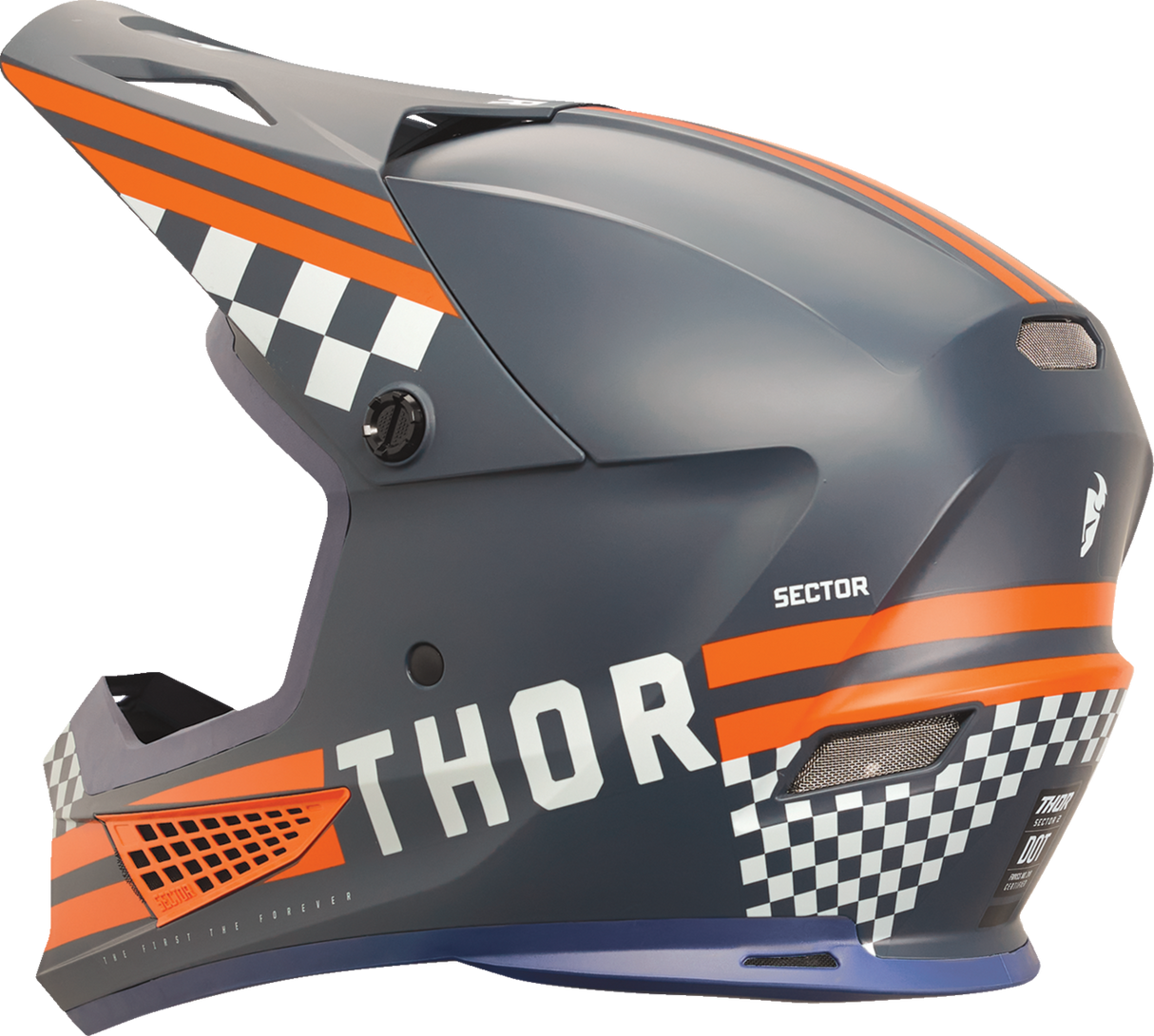 Thor Sector 2 Helmet - Combat - Midnight/Orange - Medium 0110-8139 - Cycle City Outdoors