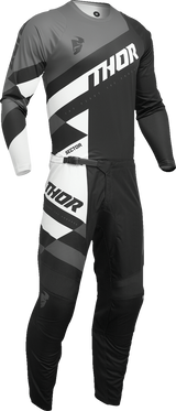 THOR Youth Sector Checker Jersey - Black/Gray - XS 2912-2407