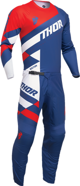 THOR Youth Sector Checker Jersey - Navy/Red - 2XS 2912-2424