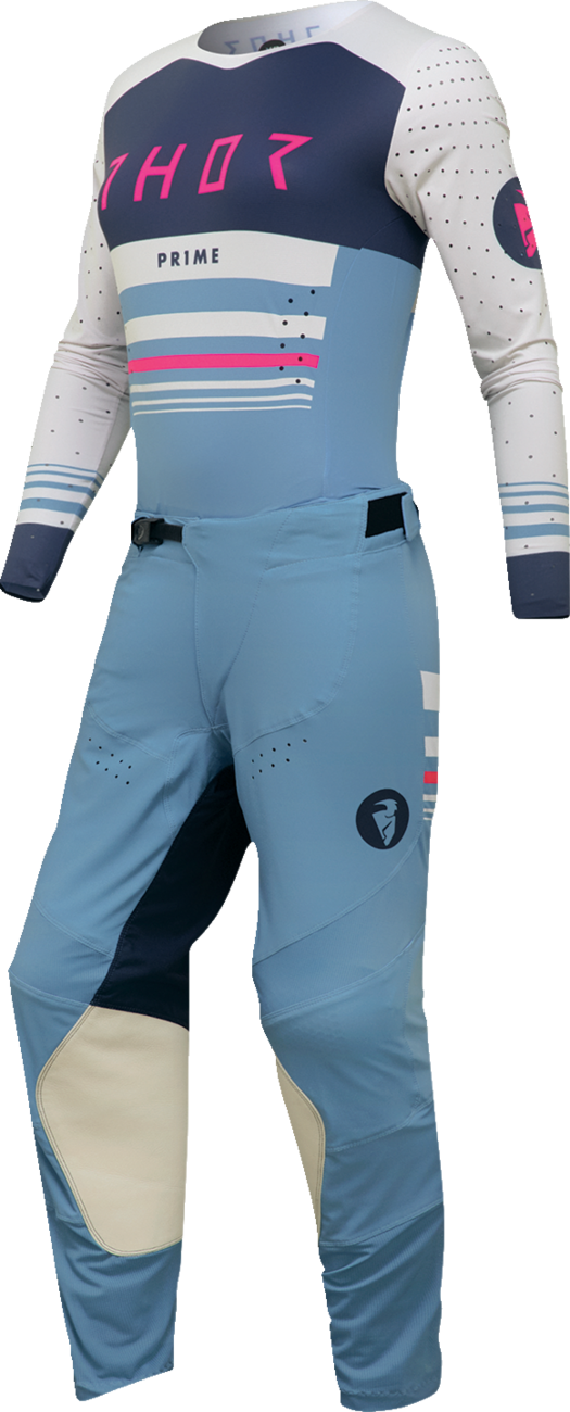 THOR Women's Prime Blaze Jersey - Blue Steel/Vintage White - Medium 2911-0285