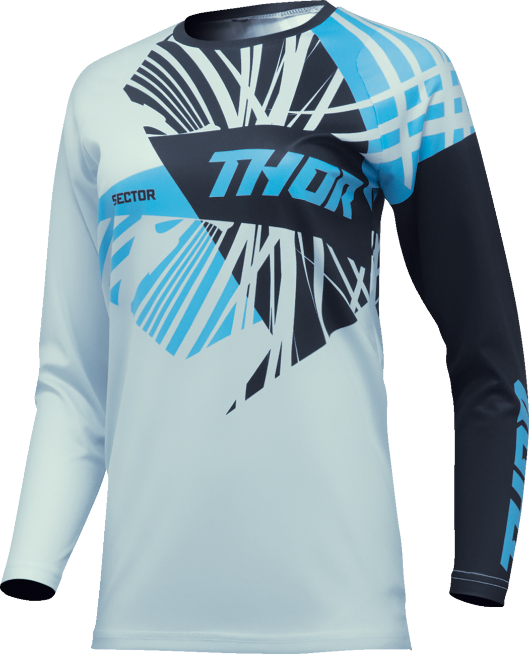 THOR Women's Sector Split Jersey - Starlight Blue/Black - Large 2911-0291