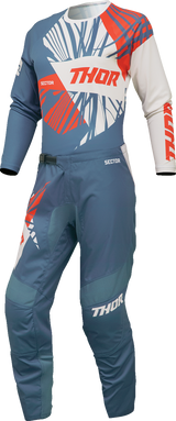 THOR Women's Sector Split Jersey - Blue Steel/Vintage White - XS 2911-0294