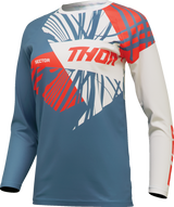 THOR Women's Sector Split Jersey - Blue Steel/Vintage White - Medium 2911-0296